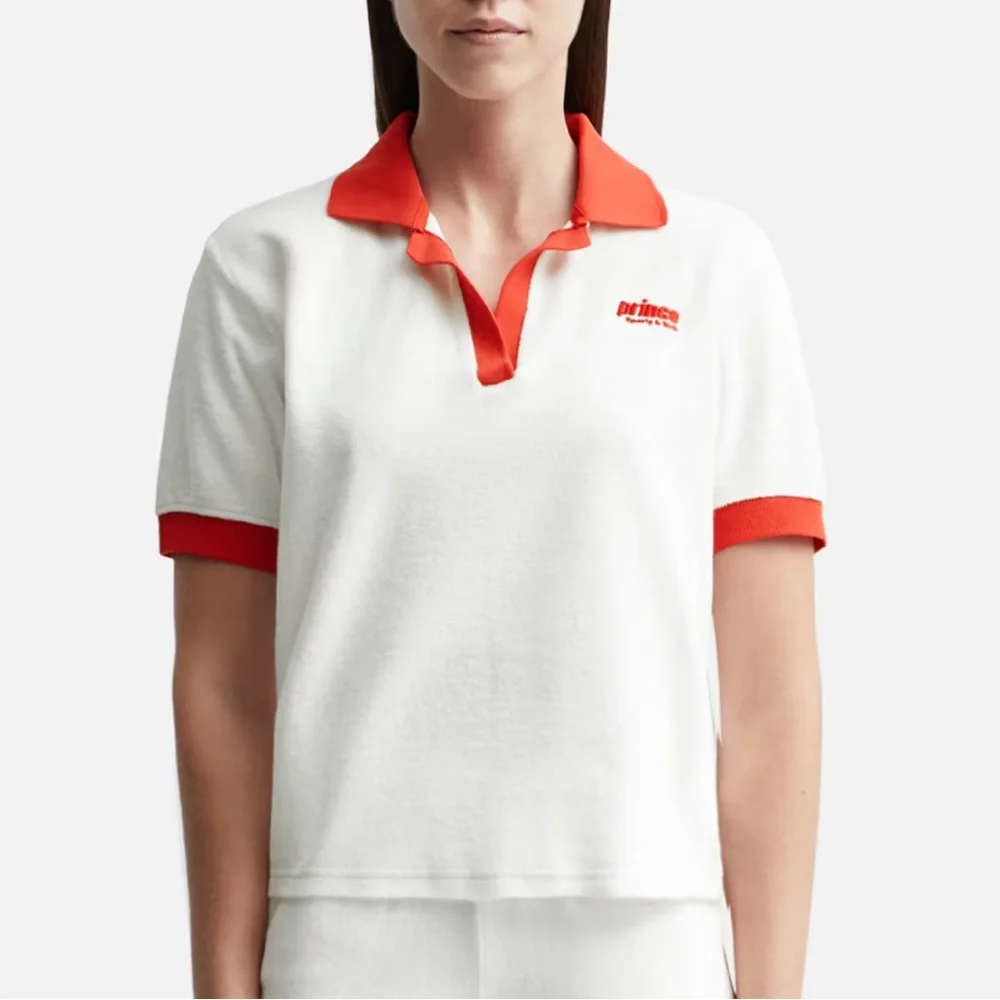 Sporty & Rich X Prince Sporty Terry Cotton Polo Sz M - Picture 2 of 13